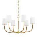 Aged Brass Webson Chandelier 34" by Hudson Valley