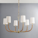 Aged Brass Webson Chandelier 34" by Hudson Valley, view 3