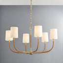 Aged Brass Webson Chandelier 34" by Hudson Valley, view 2