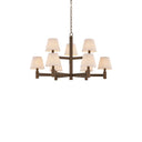 Old World Brass Woodland Park Chandelier 38" by Hudson Valley