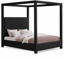 Eden Boucle Fabric Upholstered Bed - Black