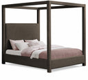 Eden Boucle Fabric Upholstered Bed - Brown