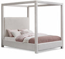 Eden Boucle Fabric Upholstered Bed - Cream