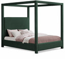 Eden Boucle Fabric Upholstered Bed - Green