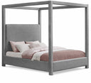 Eden Boucle Fabric Upholstered Bed - Grey