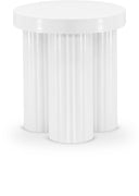 Rhodes Iron End / Side Table - White