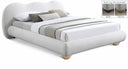 Hyde Boucle Fabric Upholstered Bed - Cream