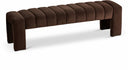 Andaz Velvet Upholstered Bench - Brown