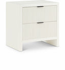 Fairfax 26" Solid Wood And Oak Veneer Nightstand - Cream