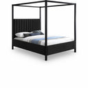 Kelly Boucle Fabric Upholstered Bed - Black