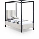 Kelly Boucle Fabric Upholstered Twin Bed - Cream