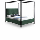 Kelly Boucle Fabric Upholstered Bed - Green