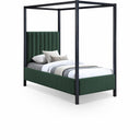 Kelly Boucle Fabric Upholstered Twin Bed - Green