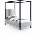 Kelly Boucle Fabric Upholstered Twin Bed - Grey