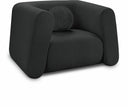 Abbington Boucle Fabric Upholstered Chair - Black