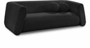 Abbington 91" Boucle Fabric Upholstered Sofa - Black