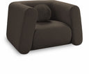 Abbington Boucle Fabric Upholstered Chair - Brown