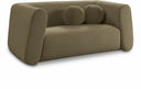 Abbington 70" Boucle Fabric Upholstered Loveseat - Olive