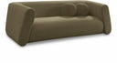 Abbington 91" Boucle Fabric Upholstered Sofa - Olive
