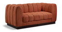 Quinn 69" Chenille Fabric Upholstered 2pc. Modular Loveseat - Cognac