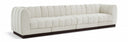Quinn 133" Chenille Fabric Upholstered 4pc. Modular Sofa - Cream