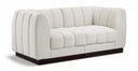 Quinn 69" Chenille Fabric Upholstered 2pc. Modular Loveseat - Cream