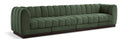Quinn 133" Chenille Fabric Upholstered 4pc. Modular Sofa - Green