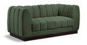 Quinn 69" Chenille Fabric Upholstered 2pc. Modular Loveseat - Green
