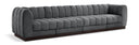 Quinn 133" Chenille Fabric Upholstered 4pc. Modular Sofa - Grey