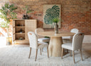Casablanca 54" Round Dining Table in Natural White, view 4