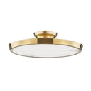 Aged Brass Draper Flush Mount 15.5" by Hudson Valley