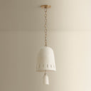 Ceramic Ivory Crackle Omi Pendant 9" by Hudson Valley, view 2