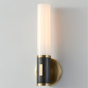 Aged Brass and Distressed Bronze Crewe Wall Sconce 5" x 14.5" by Hudson Valley, view 2