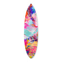 Bright Neon Love Surfboard Flat