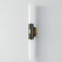 Aged Brass and Distressed Bronze Crewe Wall Sconce 5" x 26.25" by Hudson Valley, view 4