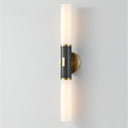 Aged Brass and Distressed Bronze Crewe Wall Sconce 5" x 26.25" by Hudson Valley, view 7