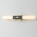 Aged Brass and Distressed Bronze Crewe Wall Sconce 5" x 26.25" by Hudson Valley, view 3