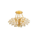 Gold Leaf Vittoria Chandelier 32" by Corbett Lighting, view 4