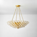 Gold Leaf Vittoria Chandelier 32" by Corbett Lighting, view 2