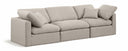Indulge 105" Linen Textured Fabric Upholstered 3pc. Modular Sofa - Beige