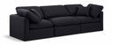 Indulge 105" Linen Textured Fabric Upholstered 3pc. Modular Sofa - Black