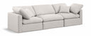 Indulge 105" Linen Textured Fabric Upholstered 3pc. Modular Sofa - Cream