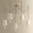 Ceramic Ivory Crackle Omi Chandelier 50" by Hudson Valley, view 3