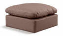 Indulge Vegan Leather Upholstered Modular Ottoman - Brown