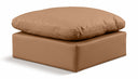 Indulge Vegan Leather Upholstered Modular Ottoman - Cognac