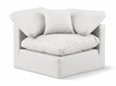 Indulge Vegan Leather Upholstered Corner Modular Chair - Cream
