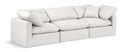 Indulge 105" Vegan Leather Upholstered 3pc. Modular Sofa - Cream