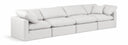 Indulge 140" Vegan Leather Upholstered 4pc. Modular Sofa - Cream