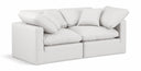 Indulge 70" Vegan Leather Upholstered 2pc. Modular Loveseat - Cream