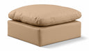 Indulge Vegan Leather Upholstered Modular Ottoman - Tan